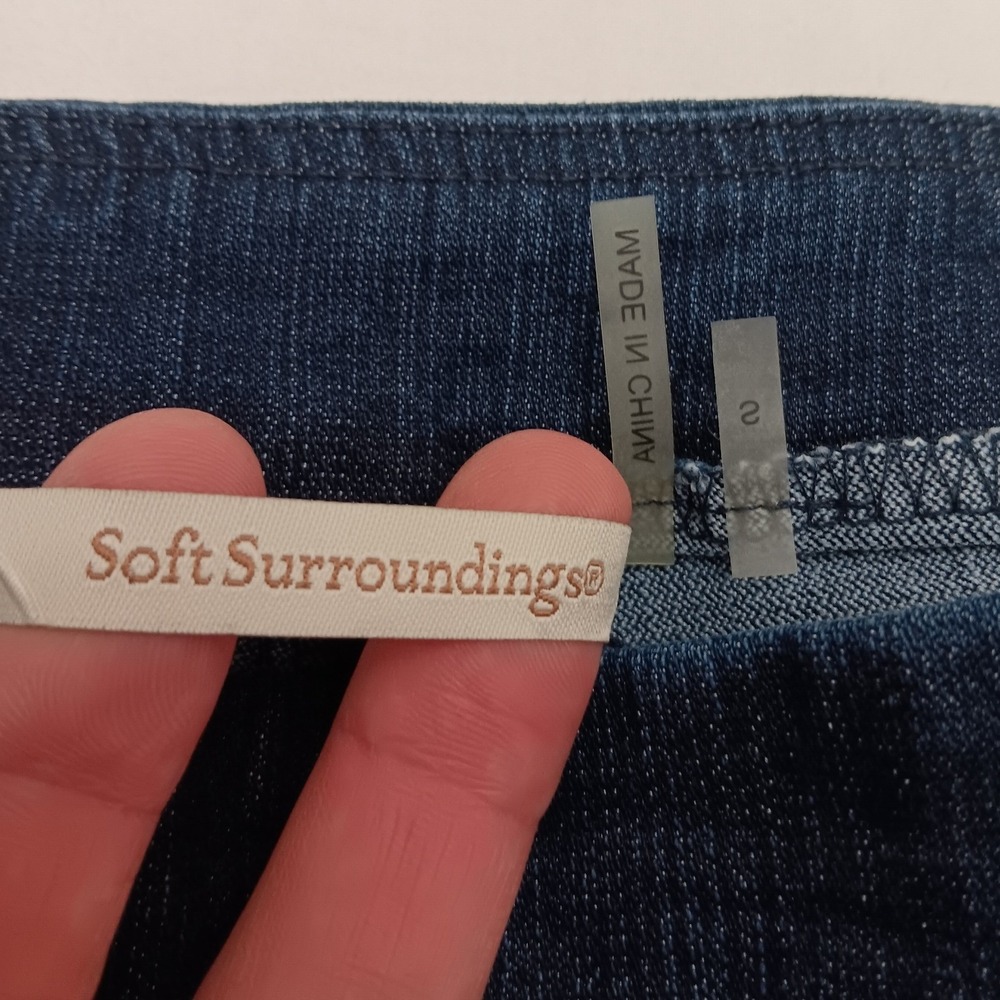 Soft Surroundings Women's Pull On Shorts Lot of 4 Denim Red Black Size Small - Picture 11 of 14